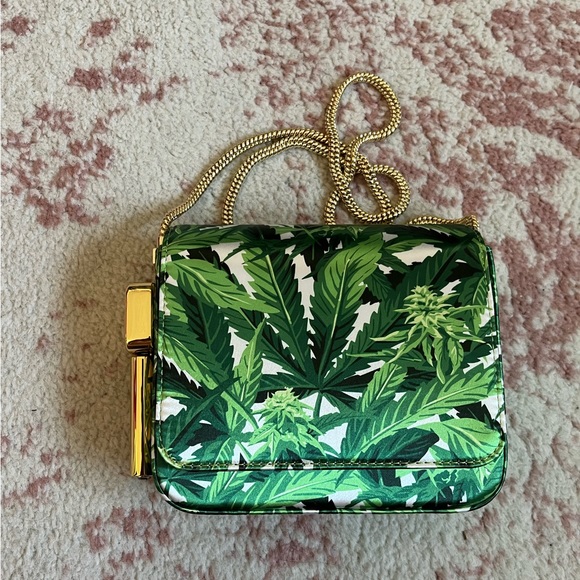 Sold Out Edie Parker Burn Bag in Weedie Leaf - Picture 2 of 5
